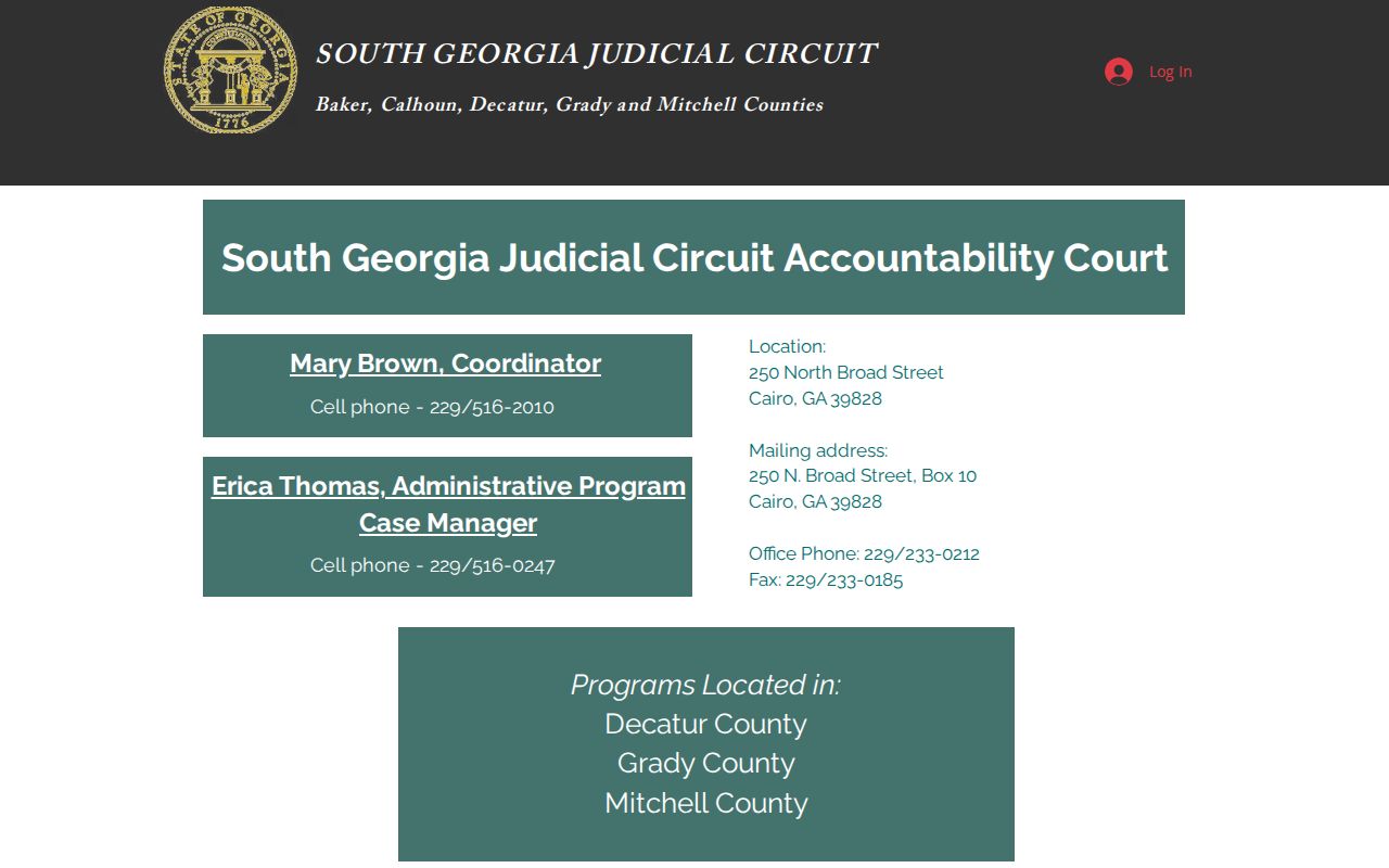 Calhoun County criminal docket accountability court information