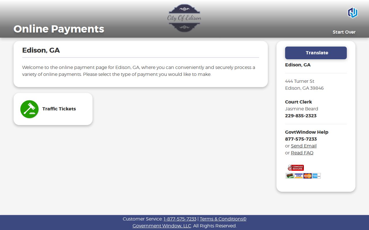 Edison court docket Government Window ticket landing